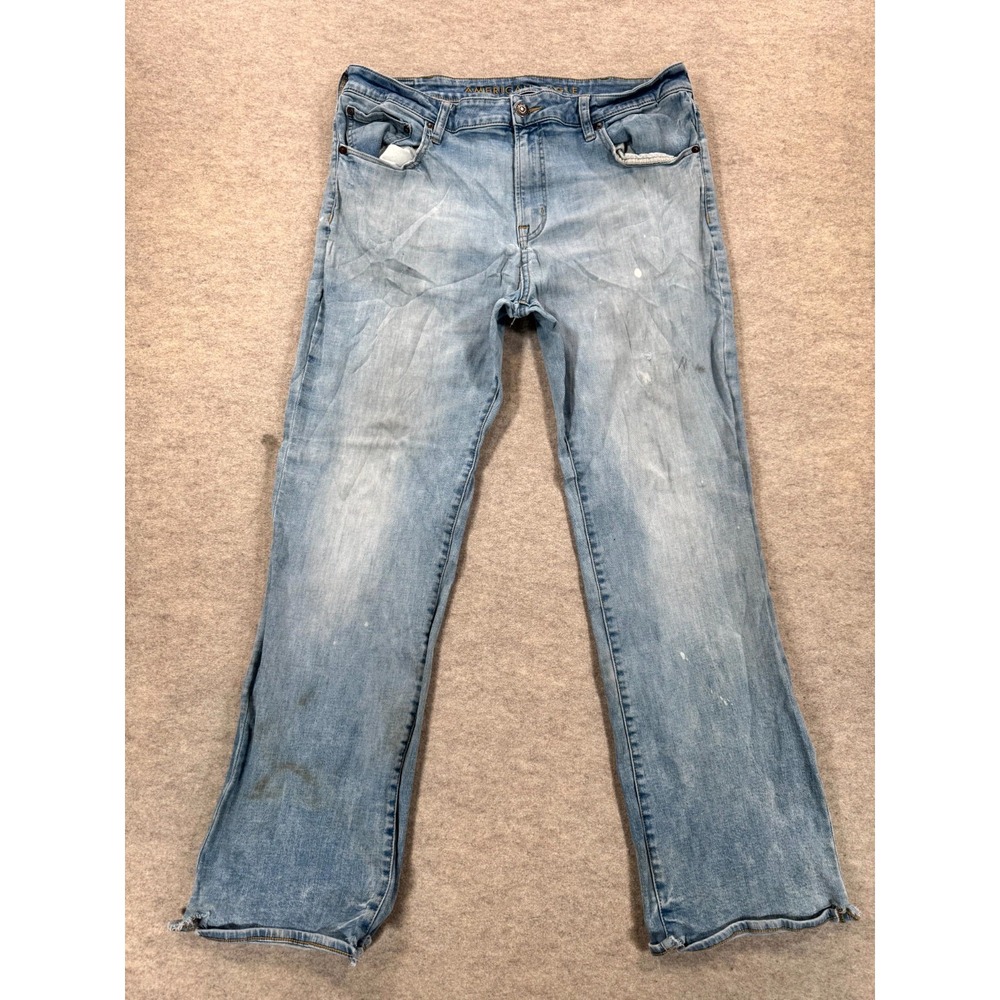 American Eagle Outfitters Next Level Airflex Original Boot Jeans Mens 38x32 Blue